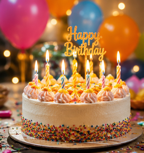 birthday party cake decaration